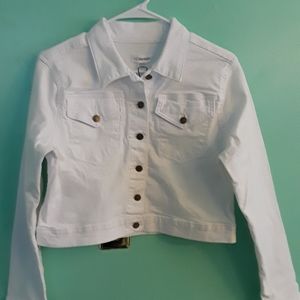 Calvin klein white  jean jacket size M